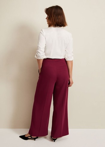 Phase Eight Elandra Tux Trousers Burgundy USA | 3064712-AX